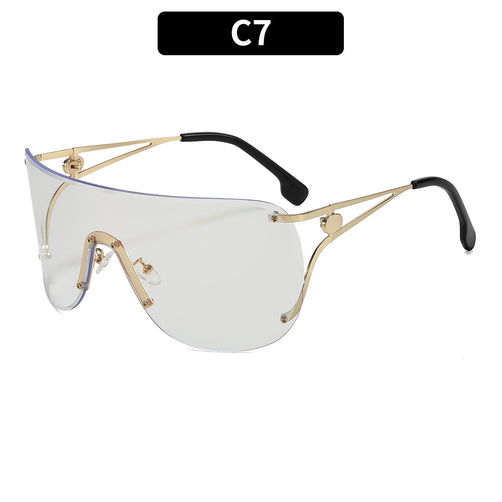 Women's visor-style sunglasses with elegant metal frame Kalsten