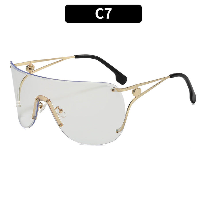Women's visor-style sunglasses with elegant metal frame Kalsten