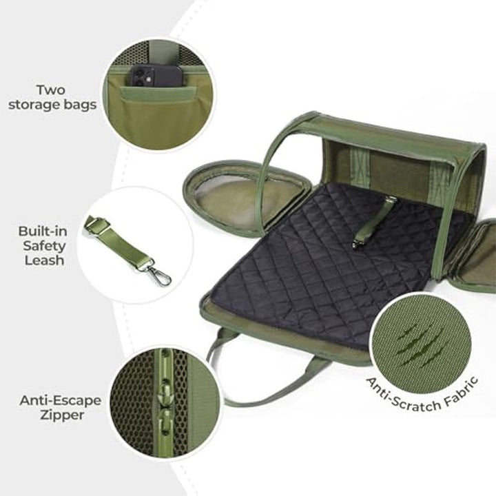 Transport box for pets with breathable mesh inserts Kalsten