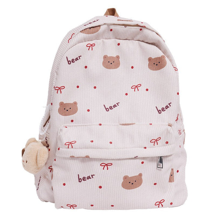 Cute Bear Print Backpack Kalsten