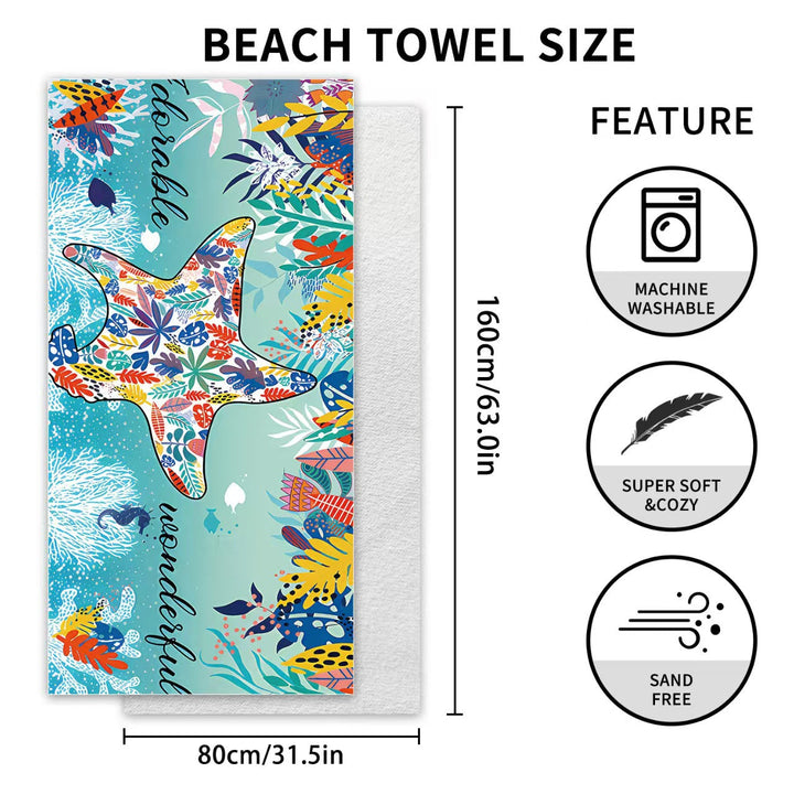 Ladies beach towel with maritime stripe pattern Kalsten