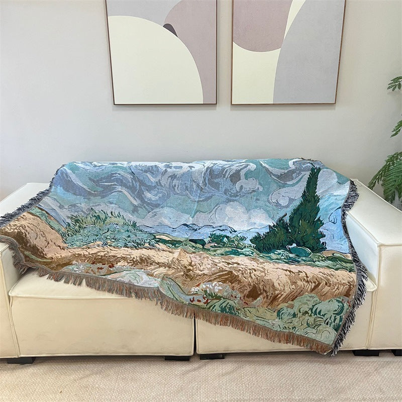 Artistic Floral Throw Blanket