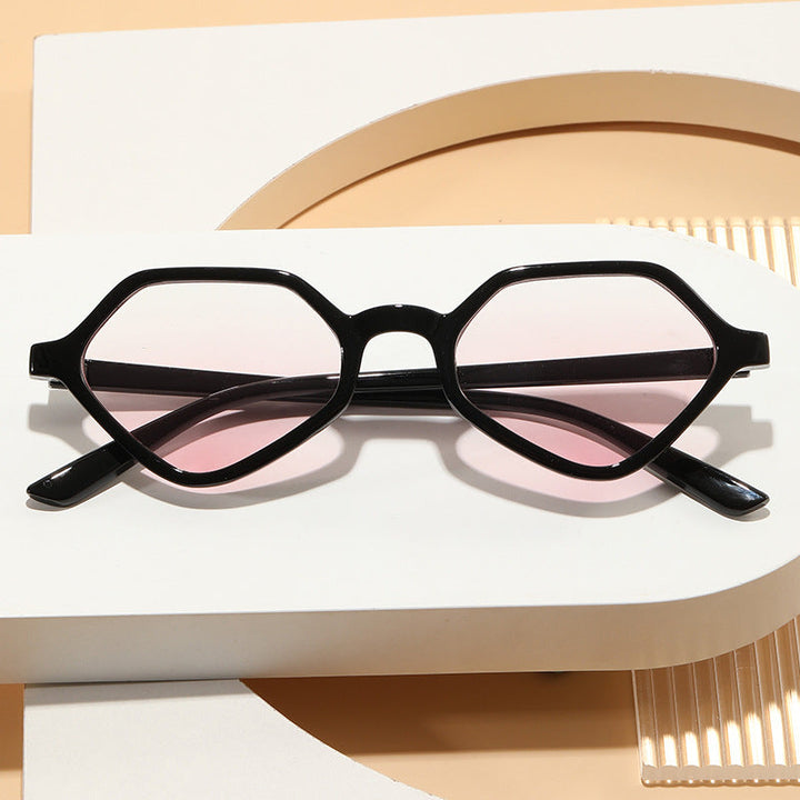 Women's Geometric Design Sunglasses with Mirrored Lenses Kalsten
