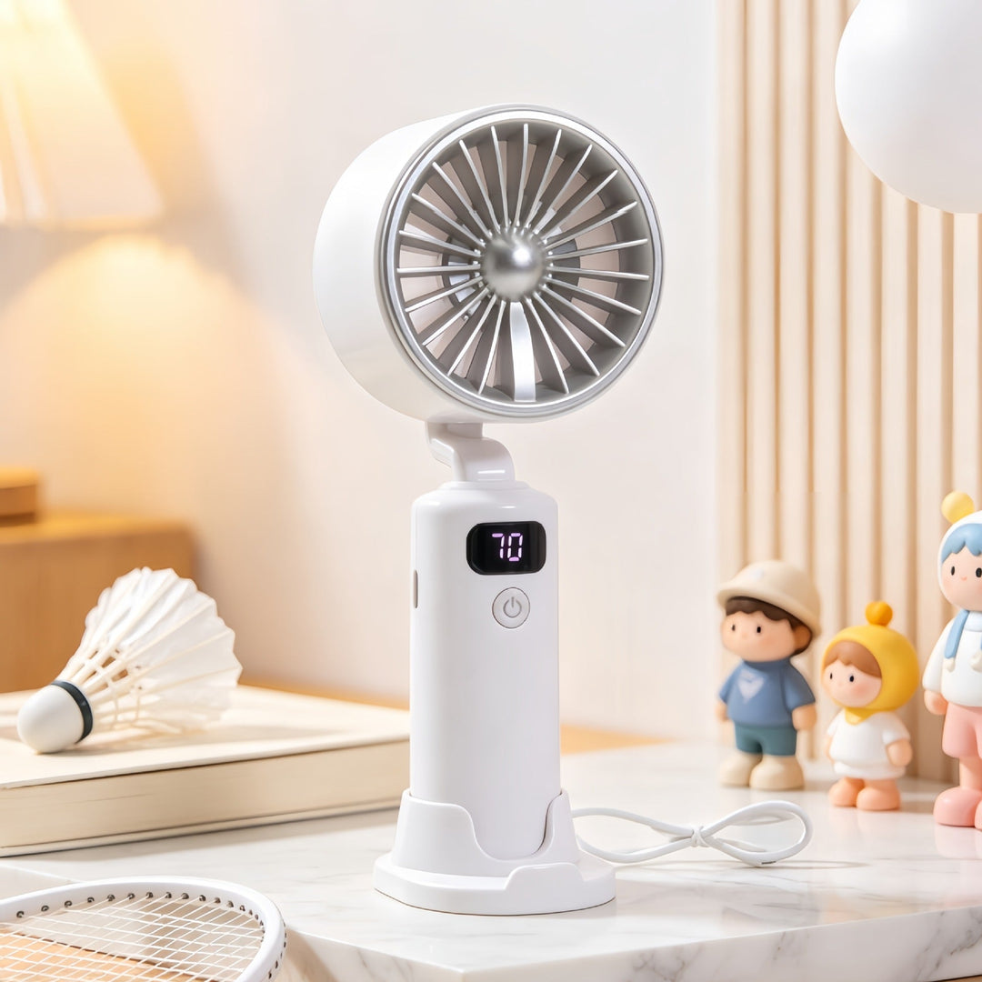 Women's Portable Table Fan with Digital Speed Display Kalsten