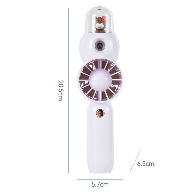 Women's Portable Hand Fan with Spray Element and Ergonomic Design Kalsten