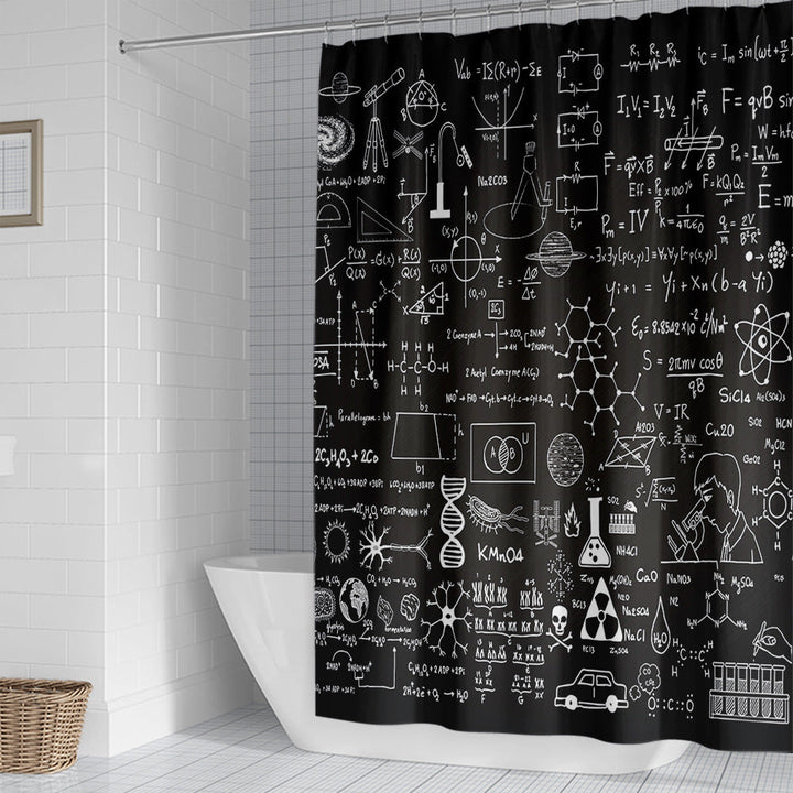 Shower Curtain with Scientific Equation Design Kalsten
