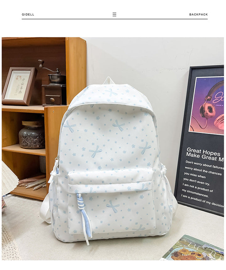 Floral Print Hiking School Backpack