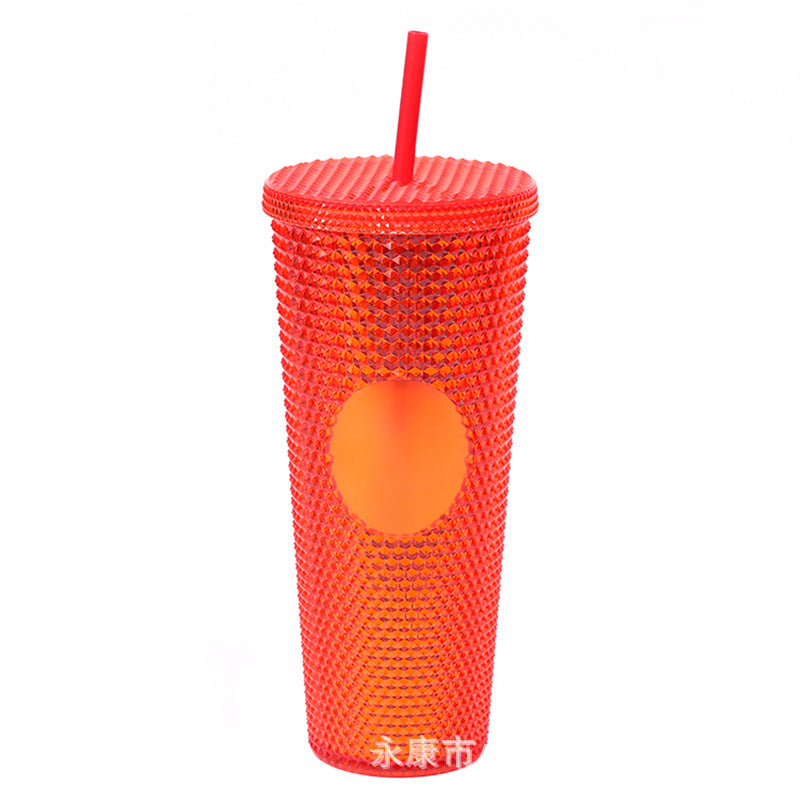 Ladies High-Quality Glitter Drinking Cup with Leak-Proof Lid and Integrated Straw Kalsten