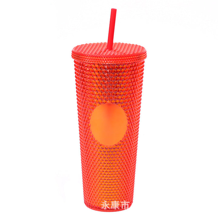 Ladies High-Quality Glitter Drinking Cup with Leak-Proof Lid and Integrated Straw Kalsten