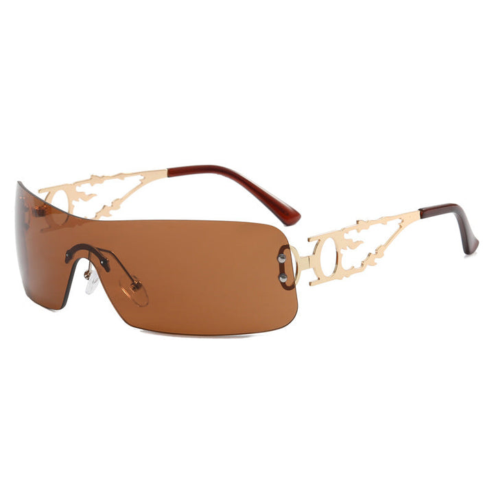Women's futuristic sunglasses with ultra-modern metal accents Kalsten