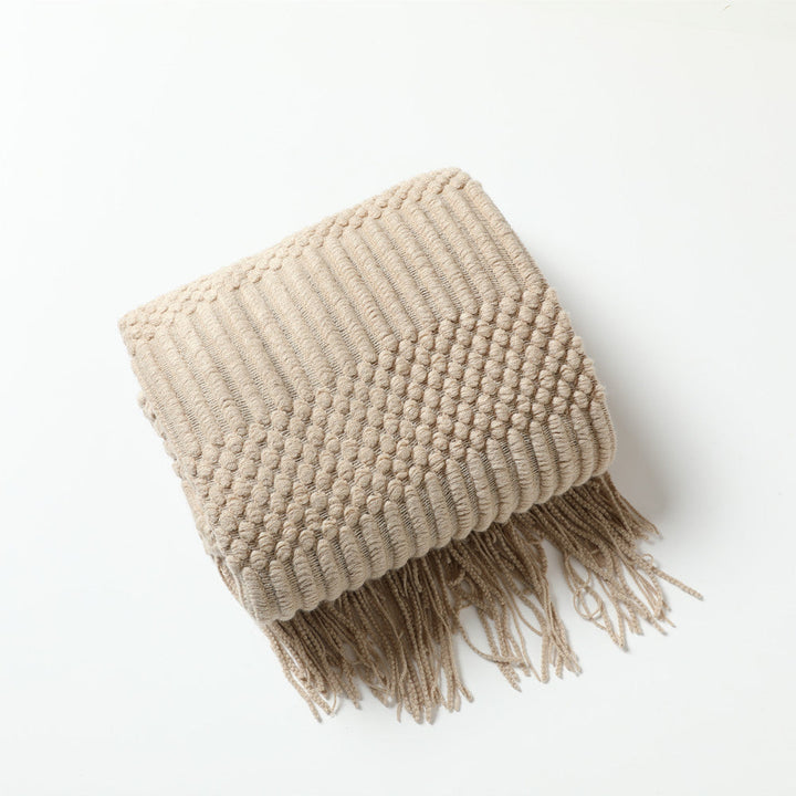 Women's high-quality knitted blanket with textured design Kalsten