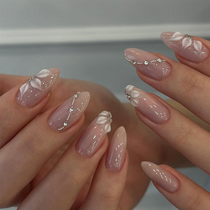 Elegant Floral Design Press-On Nail Set Acalora