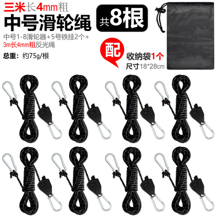 Multifunctional sliding cord with carabiner Kalsten