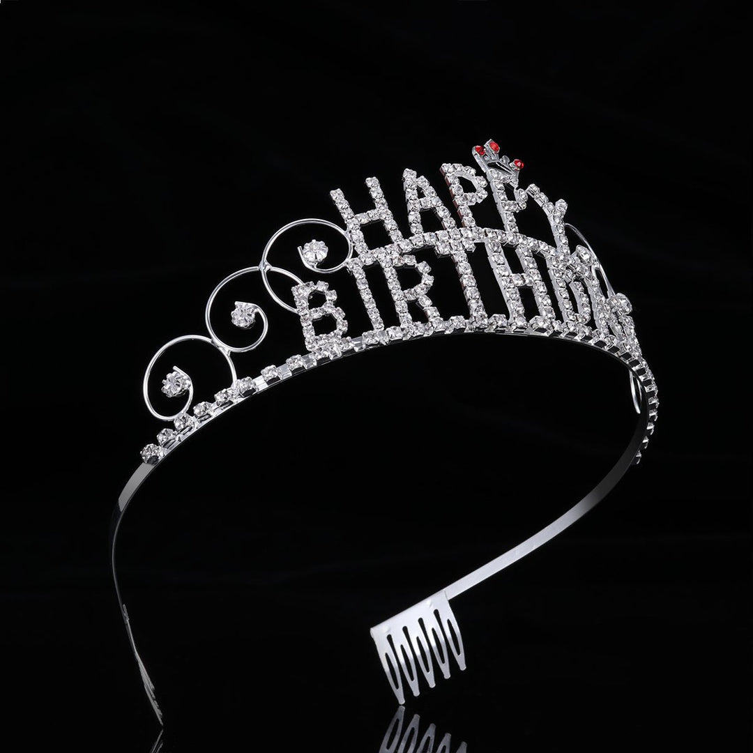 Women's Decorative Hair Crown with Birthday Inscription Kalsten