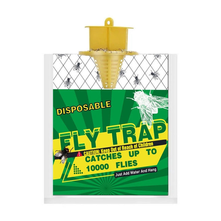 Disposable Hanging funnel fly trap with bait reservoir Kalsten