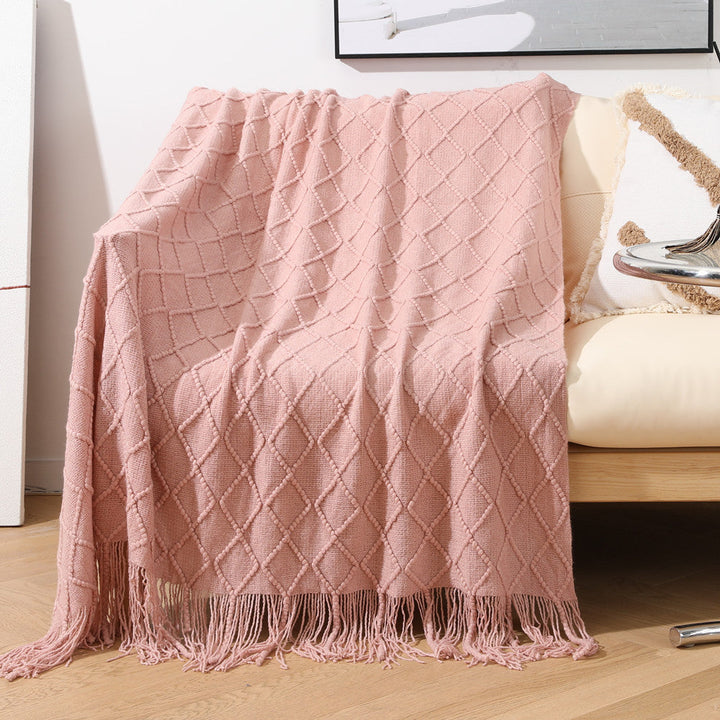 Women's elegant and cozy throw blanket with decorative pattern Kalsten
