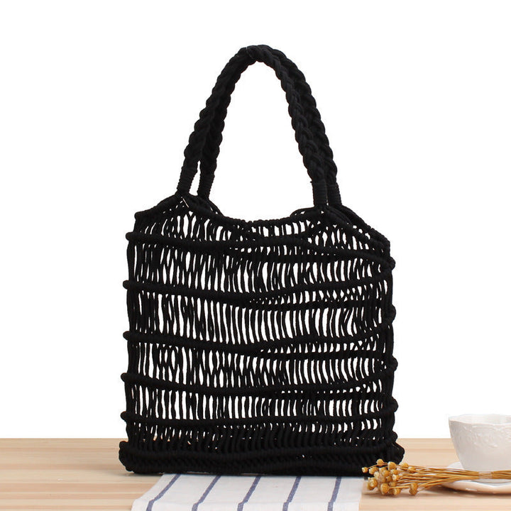 Fashionable Braided Tote Bag with Inner Pouch Kalsten