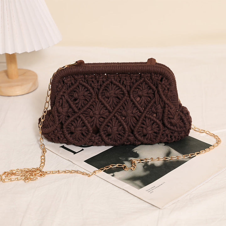 Hand-knotted shoulder bag in Boho style Kalsten
