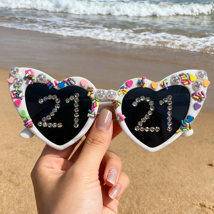 Fun Heart-Shaped Celebration Sunglasses Kalsten