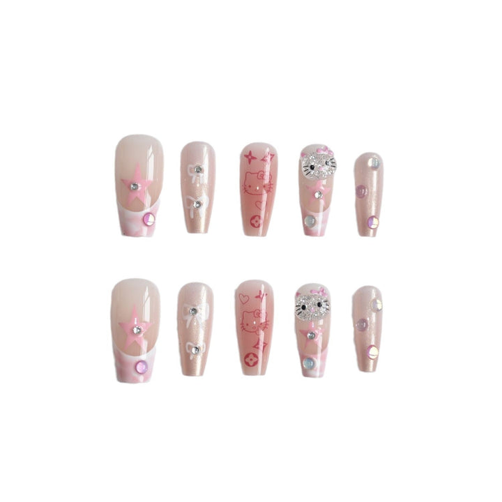 Whimsical Cartoon-Themed Press-On Nail Art Kalsten