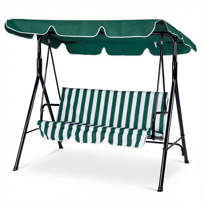 Roomy outdoor canopy swing bench with adjustable canopy Kalsten