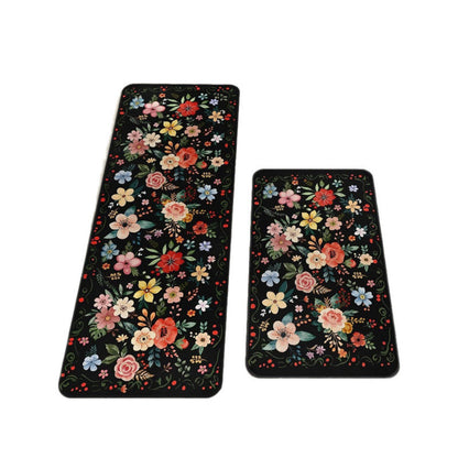 Floral Pattern Kitchen Comfort Mat Set Acalora