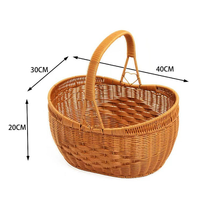 Ladies braided shopping basket with heart detail Kalsten