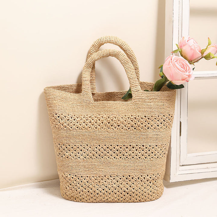 Handcrafted Beach Bag Made From Braided Natural Material Kalsten