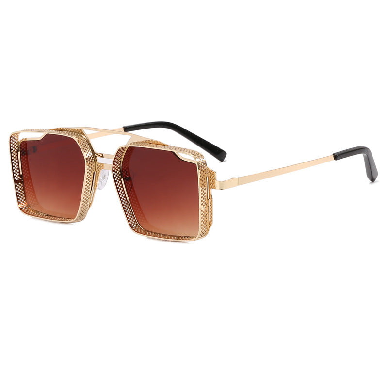 Women's square glasses with perforated, modern frame Kalsten