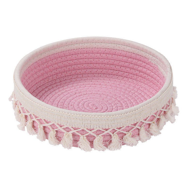 Women Decorative Storage Basket with Tassels Kalsten