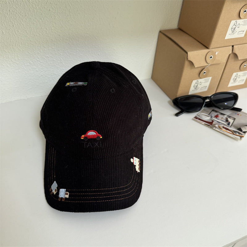 Men's Corduroy Taxi Embroidered Baseball Cap Kalsten