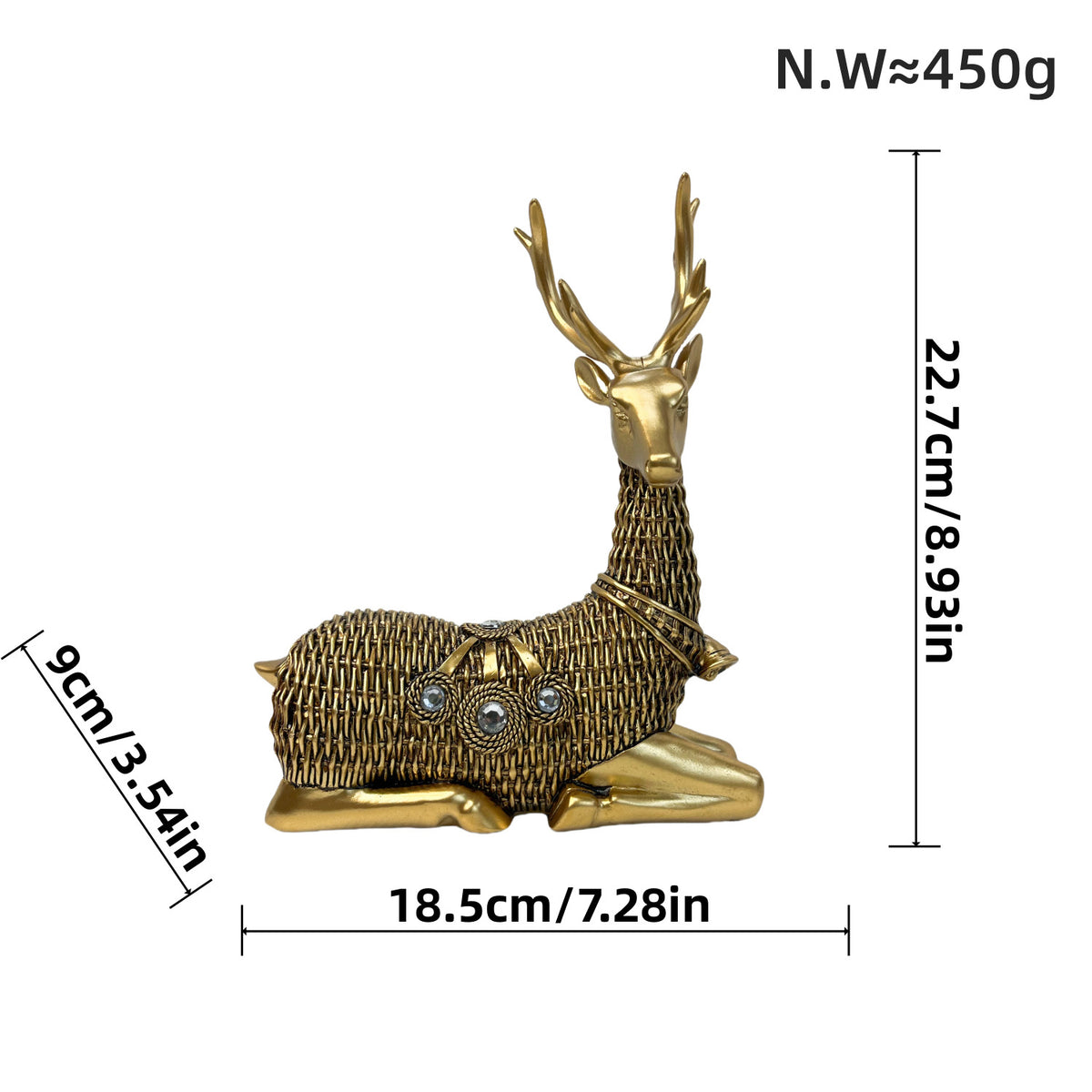Decorative deer figure with glitter details Acalora