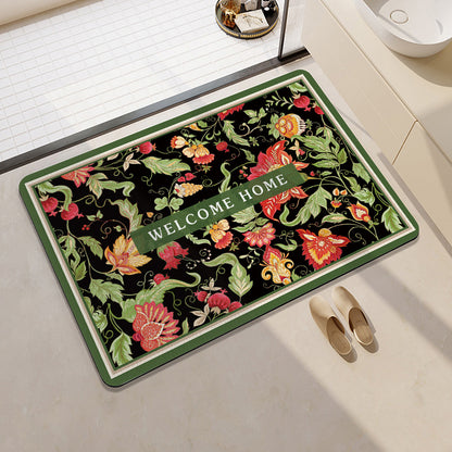 Playful Citrus-Themed Absorbent Bath Mat Acalora