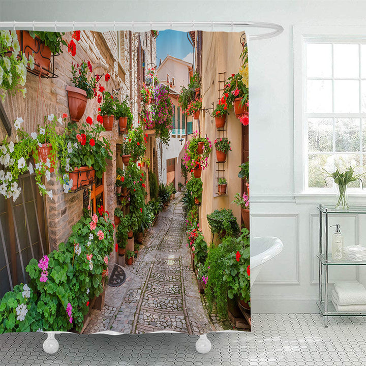 Floral Lane-Inspired Shower Curtain Kalsten