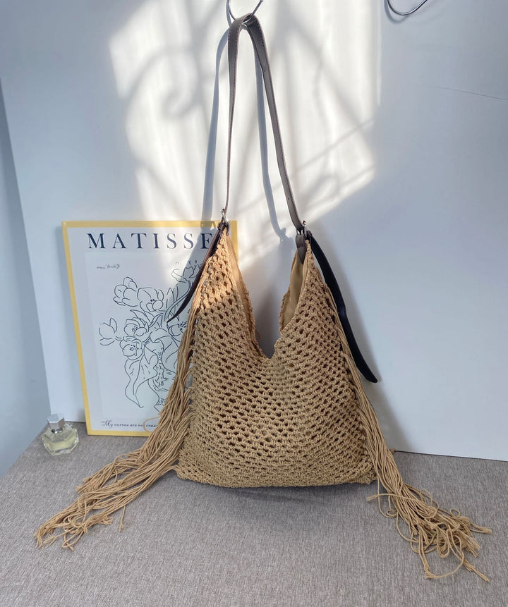Macrame Crossbody Bag with Fringes Kalsten