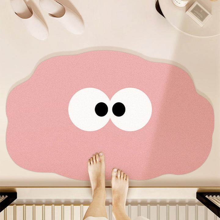 Whimsical Cartoon-Themed Bath Mat Kalsten