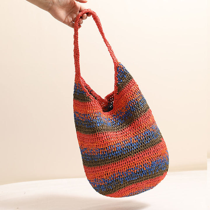 Handcrafted Casual Shoulder Bag Made of Braided Material Kalsten