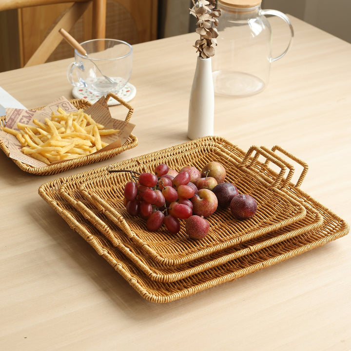 Home Decorative Woven Serving Tray Kalsten