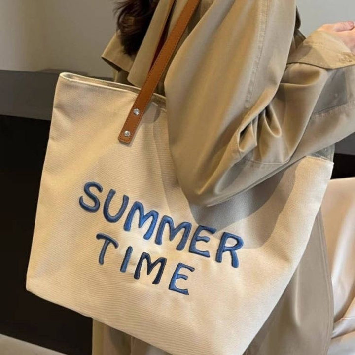 Beach bag with embroidered summer motif Kalsten