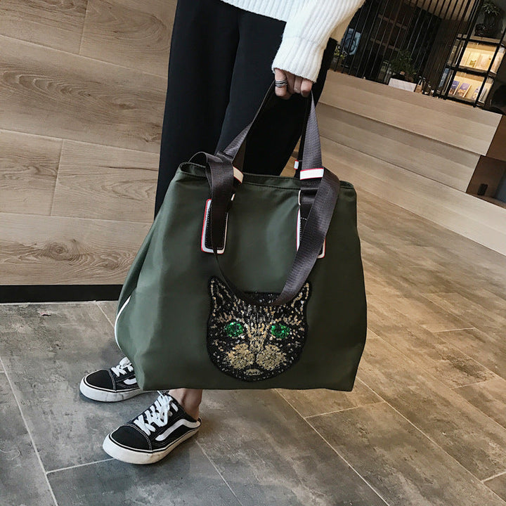 Stylish shoulder bag with unique cat motif Kalsten
