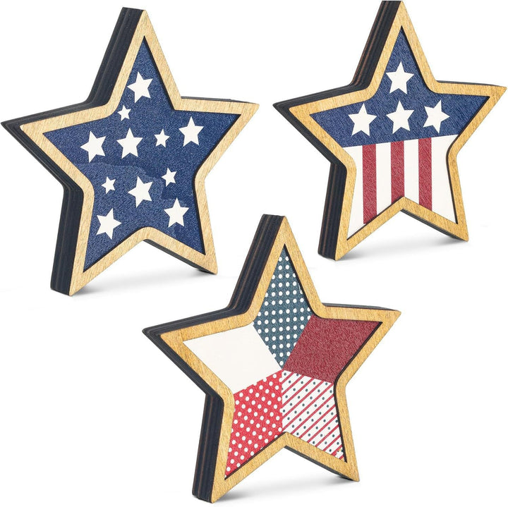 Unisex nan distressed layered farmhouse star wall sculpture with carved dimensional panels Kalsten