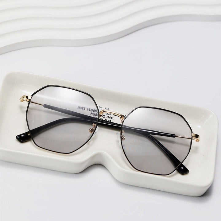 Women fashionable octagonal sunglasses with trendy metal frame Kalsten