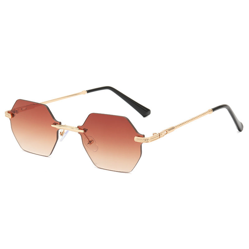 Women's hexagonal designer sunglasses with high-quality metal frame Kalsten