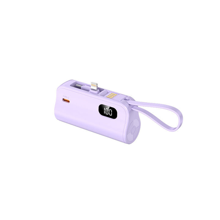 Portable power bank with integrated cables and LED display Kalsten