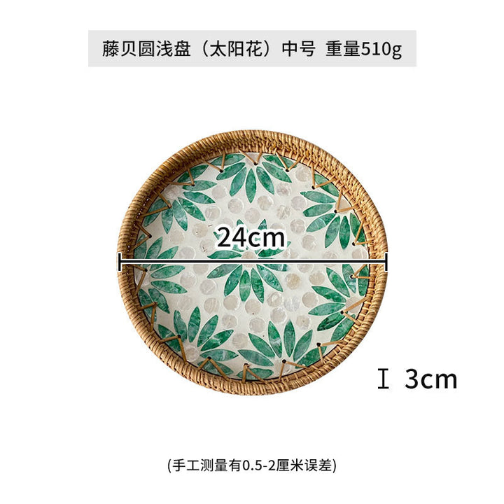 Women's Round Mosaic Serving Platter Kalsten