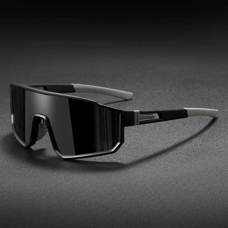 Unisex nan sporty performance sunglasses with large single lens and non-slip temples Kalsten