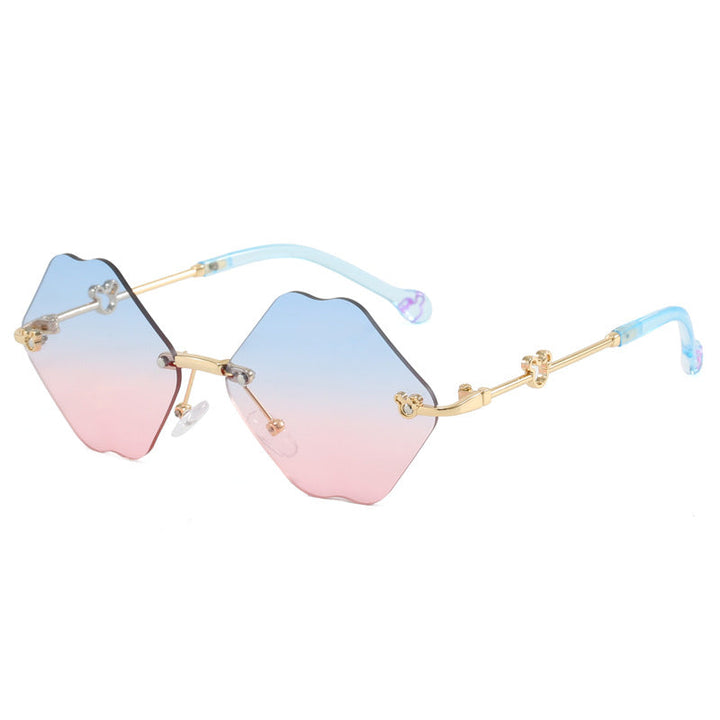 Ladies geometric oversized sunglasses with detailed, luxurious frame Kalsten