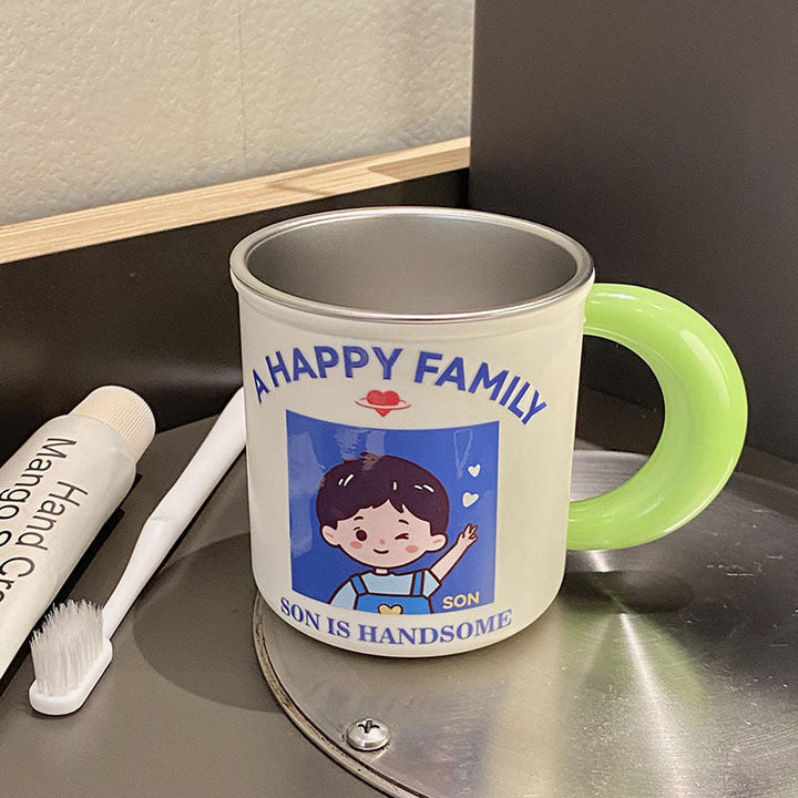 Ceramic mug with playful family motif Kalsten