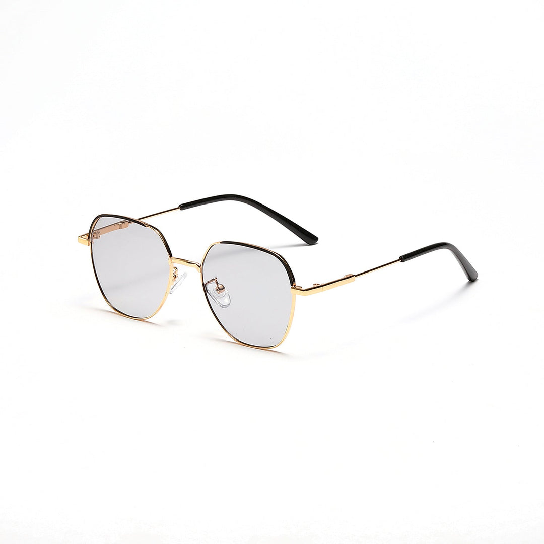 Women’s fashionable sunglasses with slim metal frame and blue lenses Kalsten
