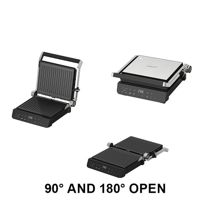 Electric Grill Maker with Non-Stick Plates and Adjustable Temperature Control Kalsten